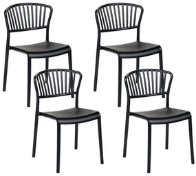Set 4 buc scaun tip bar Geronimo (negru). 1079073