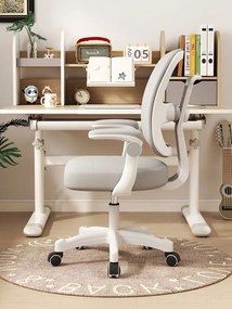 RESIGILAT- Scaun ergonomic pentru copii, spatar reglabil inaltime, rotativ, Gri