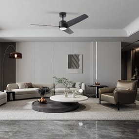 ZEVENTI - Ventilator de tavan cu LED ORVIETO LED/18W/230V Wi-Fi Tuya negru + telecomandă