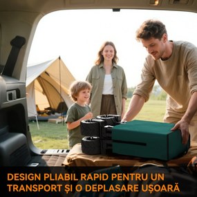 Outsunny Cărucior de Grădină cu Mâner Telescopic, Cărucior pentru Transport Obiecte până la 70 kg, 108x55 cm, Verde | Aosom Romania