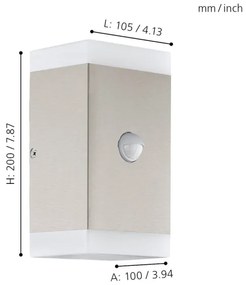 Aplică LED de exterior cu senzor Eglo 75546 2xGU10/4,6W/230V IP44