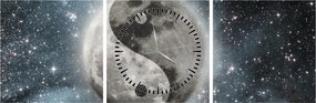Tablou - Echilibrul cosmic (cu ceas) (90x30 cm)