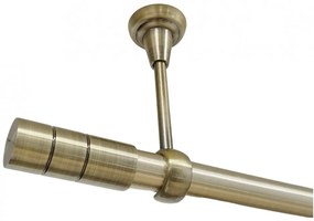 Galerie fara inele tavan CYLINDRU /25 - aur antic (Alege marime: 120 cm)