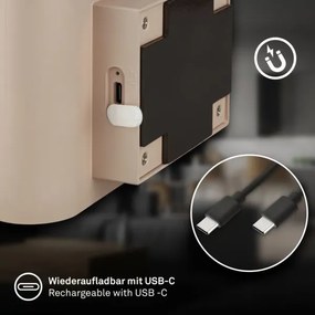 Briloner 3878011 - Aplică de perete LED reîncărcabilă cu senzor CHAT, LED/3W/5V, 2000 mAh, bej