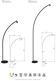 Lampa de podea LED stil minimalist AFRICA