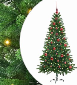 vidaXL Brad de Crăciun cu 150 LED cu suport Verde 150 cm PE