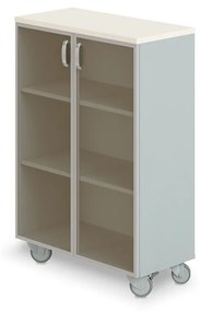 Dulap mediu lat Manager LUX, mobil, 90 x 43 x 129,2 cm, salcâm deschis