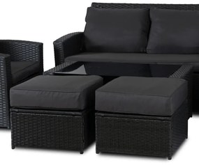 JAKS Mobilier ratan gri închis Florida