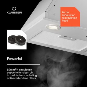 Klarstein Paolo 72 Hotă de bucătărie încorporabilă 72 cm 520 m³/h LED Touch A++