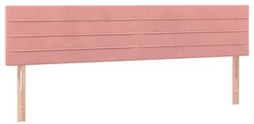 346171 vidaXL Tăblii de pat, 2 buc, roz, 80x5x78/88 cm, catifea