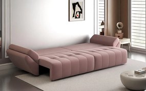 Canapea extensibilă dumonde cu ladă de depozitare si sezut confortabil din spuma high-density, Berlin Royal Pink 300x100 cm