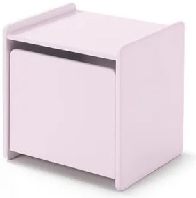 Această combinație KIDDY în roz constă dintr-un pat (90x200), noptieră și cutie de jucării.