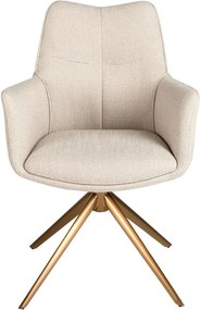 Scaun modern pivotant tesatura Crem