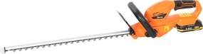 Outsunny Foarfecă de Tuns Gard Viu pe Baterie 18V, cu Baterie de 2Ah, Încărcător, Lamă Dublă de 51cm pentru Crengi, Arbuști și Ramuri, Portocaliu | Aosom Romania