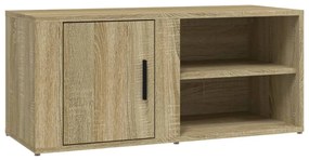 819442 vidaXL Comodă TV, stejar sonoma, 80x31,5x36 cm, lemn prelucrat