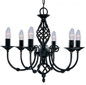 Candelabru elegant stil clasic Zanzibar negru 6L 3379-6 SRT