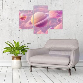 Tablou - Planetă roz (90x60 cm)