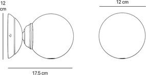 Aplica din alama stil modern Art Deco Incanto