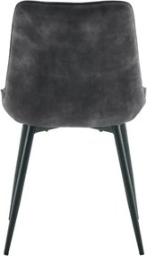 Set de 4 scaune ROADSTAR catifea gri inchis
