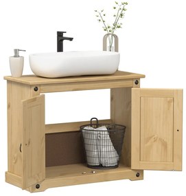 vidaXL Dulap chiuvetă de baie „Corona”, 73x33x60 cm, lemn masiv pin