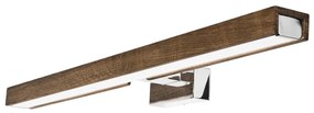 Aplică LED pentru oglindă de baie Brilagi WOODY MIRROR LED/12W/230V IP44 stejar/crom