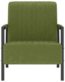 325761 vidaXL Fotoliu, verde deschis, catifea