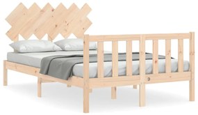 3193461 vidaXL Cadru de pat cu tăblie, 120x200 cm, lemn masiv