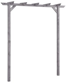 Pergola de gradina, gri, 200x40x205 cm, lemn de pin tratat 1, 200 x 40 x 205 cm