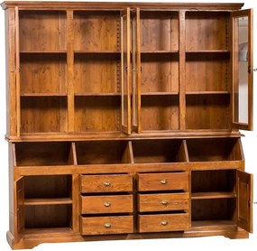 Vitrina cu usi si sertare, L230 38  50 H226 cm