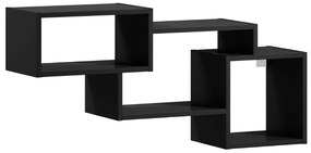 Polita de perete ALITTY 96x46 cm, neagra