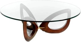 Masuta de cafea eleganta design LUX Walnut, 120cm CT16211