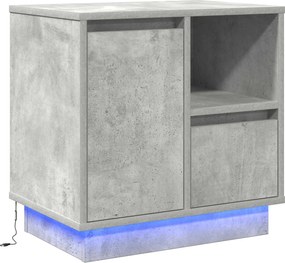 vidaXL Dulap de noapte Gri din beton 50 x 34,5 x 50 cm Lemn compozit