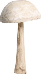 Ciupercă decorativă din lemn de paulownia, H60,5/D36,5 cm