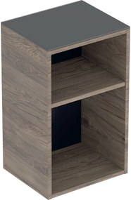 Geberit Smyle Square dulap 36x29.9x60 cm sub chiuveta pe perete negru-nucă 500.358.JR.1
