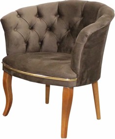 Fotoliu Milano maro, picioare lemn