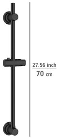 WENKO 25463100 - Bară de duș LIBERTÀ 70 cm, negru