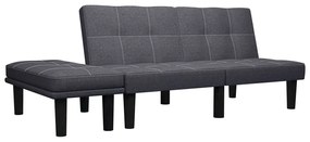 Canapea cu 2 locuri, gri inchis, material textil Morke gra