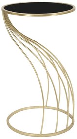 Masuta auxiliara aurie din metal, ∅ 43 cm, Flush Mauro Ferretti
