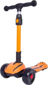 Trotineta copii cu roti luminoase din silicon NOVOKIDS™ Bumble , cu melodii si lumini, 3 roti,pliabila, maner reglabil pe inaltime,maxim 50 kg,