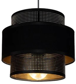 Lustră pe cablu NESS 2xE27/60W/230V d. 30 cm neagră