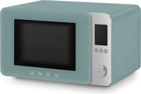 Cuptor cu microunde combinat cu aer cald SMEG Collezione MOC02EGMEU, 900 W, 27 l, 25 de programe, închidere lină, setări personalizate, verde