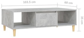 Masuta de cafea, gri beton, 103,5x60x35 cm, PAL 1, Gri beton