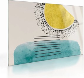 Tablou pe sticlă - pictură abstractă de plajă N⁰2 (70x50 cm)