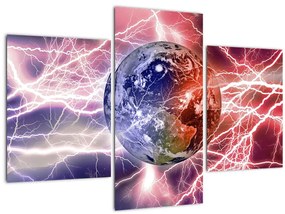 Tablou - Globul pământen în curenți (90x60 cm)