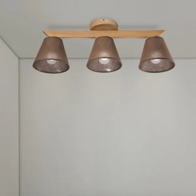 Lustră aplicată Brilagi ANTHONY 3xE14/40W/230V stejar/maro