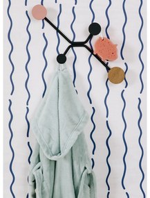 Cuier de perete cu detaliu roz Gazzda Hook, negru