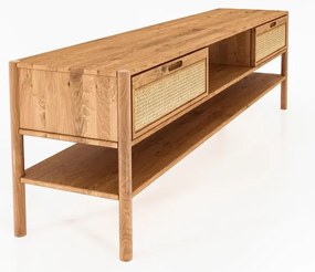 Masă TV din lemn de stejar 204x64 cm Pola - The Beds