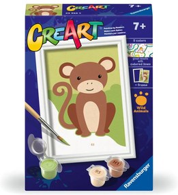 CREART PICTURA PE NUMERE PENTRU COPII MAIMUTA SALBATICA - RAVENSBURGER (RVSPBN23966)