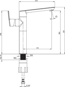 ARNIKA Baterie Lavoar Înalta - Eleganță în Auriu Periat - BQA_R20K