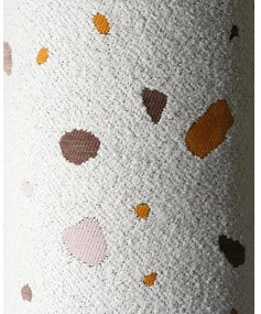 Fotoliu de copii alb cu tapițerie din țesătură bouclé/cu tapițerie din chenille Terrazzo Cloud – Wigiwama